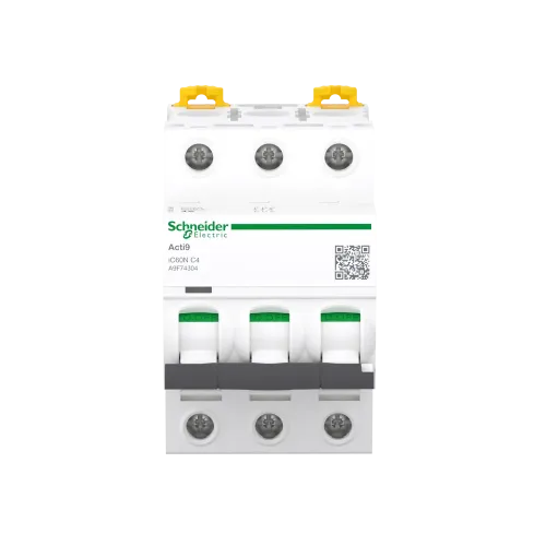 Автоматический выключатель 4А, 3 полюса, кривая C, IC60N Acti9 Schneider Electric A9F74304