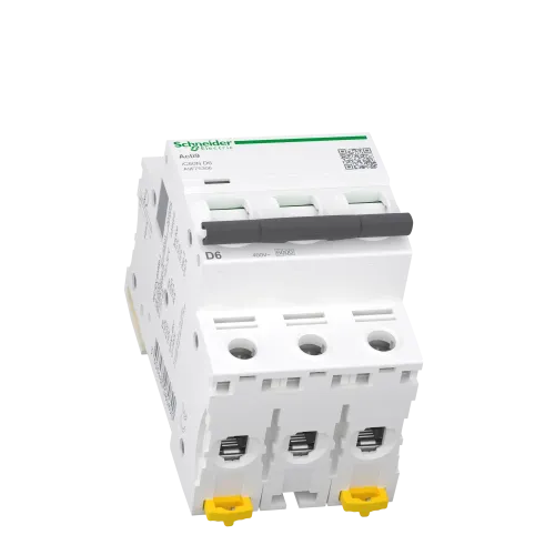 Автоматический выключатель 6А, 3 полюса, кривая D, IC60N Acti9 Schneider Electric A9F75306