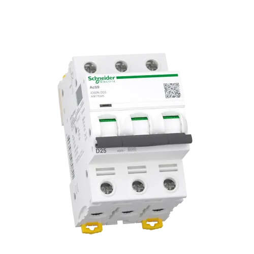 Автоматический выключатель 25А, 3 полюса, кривая D, IC60N Acti9 Schneider Electric A9F75325