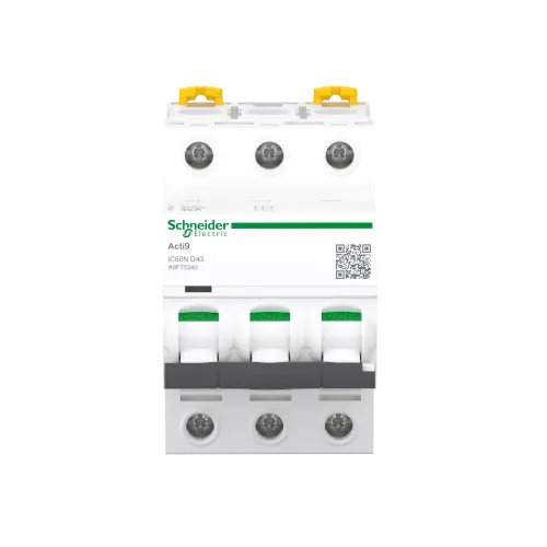 Автоматический выключатель 40А, 3 полюса, кривая D, IC60N Acti9 Schneider Electric A9F75340