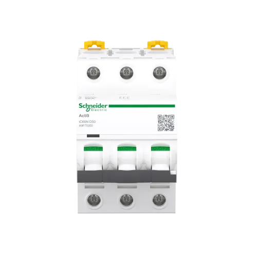 Автоматический выключатель 50А, 3 полюса, кривая D, IC60N Acti9 Schneider Electric A9F75350