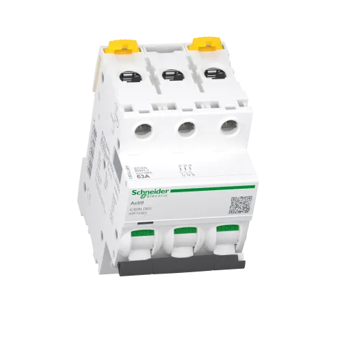 Автоматический выключатель 63А, 3 полюса, кривая D, IC60N Acti9 Schneider Electric A9F75363