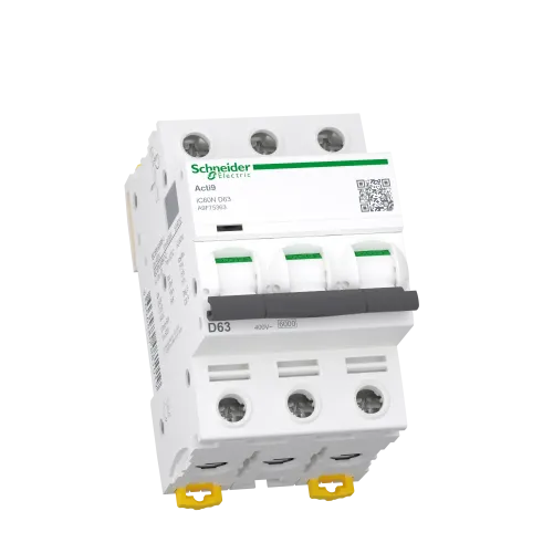 Автоматический выключатель 63А, 3 полюса, кривая D, IC60N Acti9 Schneider Electric A9F75363