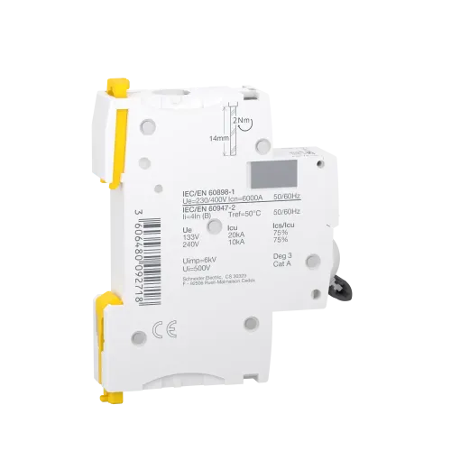 Автоматический выключатель 25А, 1 полюс, кривая B, IC60N Acti9 Schneider Electric A9F78125