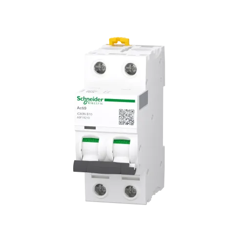Автоматический выключатель 10А, 2 полюса, кривая B, IC60N Acti9 Schneider Electric A9F78210