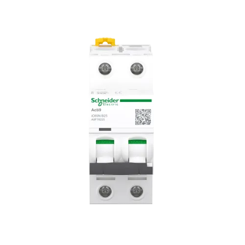 Автоматический выключатель 25А, 2 полюса, кривая B, IC60N Acti9 Schneider Electric A9F78225