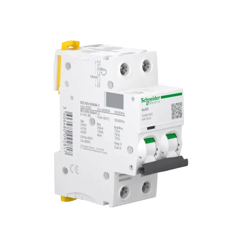 Автоматический выключатель 32А, 2 полюса, кривая B, IC60N Acti9 Schneider Electric A9F78232
