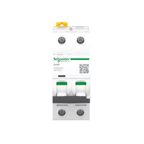 Автоматический выключатель 32А, 2 полюса, кривая B, IC60N Acti9 Schneider Electric A9F78232