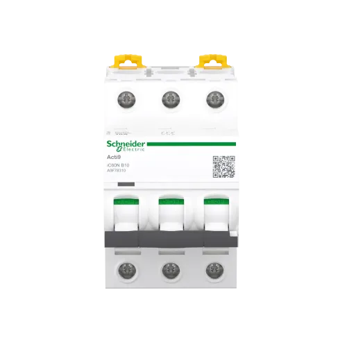 Автоматический выключатель 10А, 3 полюса, кривая B, IC60N Acti9 Schneider Electric A9F78310