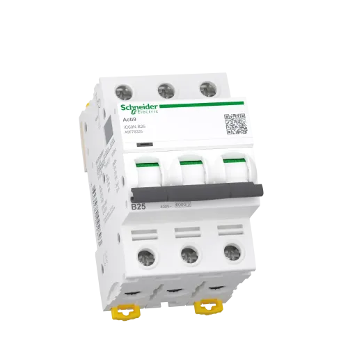 Автоматический выключатель 25А, 3 полюса, кривая B, IC60N Acti9 Schneider Electric A9F78325
