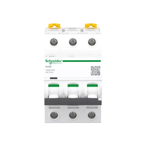 Автоматический выключатель 40А, 3 полюса, кривая B, IC60N Acti9 Schneider Electric A9F78340