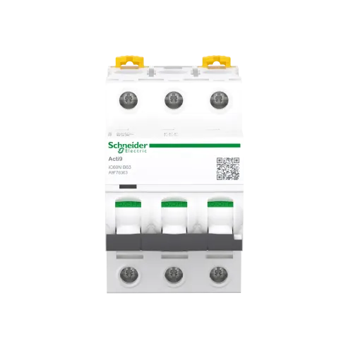 Автоматический выключатель 63А, 3 полюса, кривая B, IC60N Acti9 Schneider Electric A9F78363