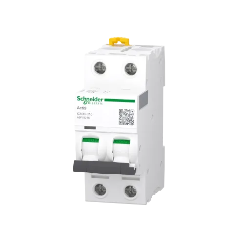 Автоматический выключатель 16А, 2 полюса, кривая C, IC60N Acti9 Schneider Electric A9F79216