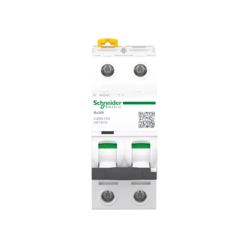 Автоматический выключатель 50А, 2 полюса, кривая C, IC60N Acti9 Schneider Electric A9F79250
