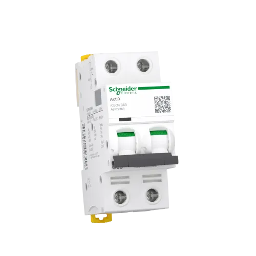 Автоматический выключатель 63А, 2 полюса, кривая C, IC60N Acti9 Schneider Electric A9F79263