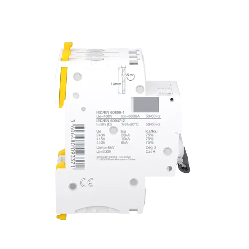 Автоматический выключатель ACTI 9, 50A тип C, трехполюсный, iC60N A9F79350 Schneider
