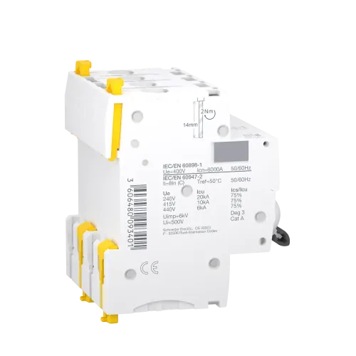 Автоматический выключатель 10А, 4 полюса, кривая C, IC60N Acti9 Schneider Electric A9F79410