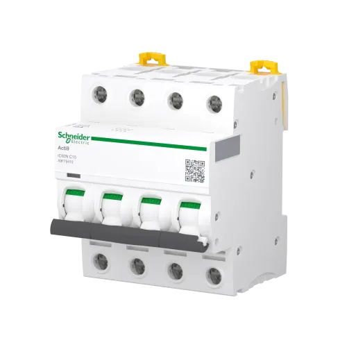 Автоматический выключатель 10А, 4 полюса, кривая C, IC60N Acti9 Schneider Electric A9F79410