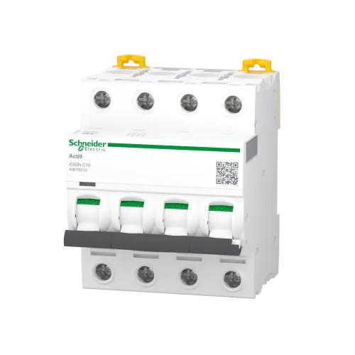 Автоматический выключатель 10А, 4 полюса, кривая C, IC60N Acti9 Schneider Electric A9F79410