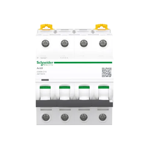 Автоматический выключатель 10А, 4 полюса, кривая C, IC60N Acti9 Schneider Electric A9F79410