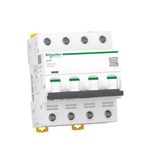 Автоматический выключатель 10А, 4 полюса, кривая C, IC60N Acti9 Schneider Electric A9F79410