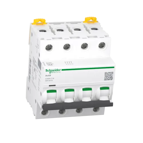 Автоматический выключатель 16А, 4 полюса, кривая C, IC60N Acti9 Schneider Electric A9F79416
