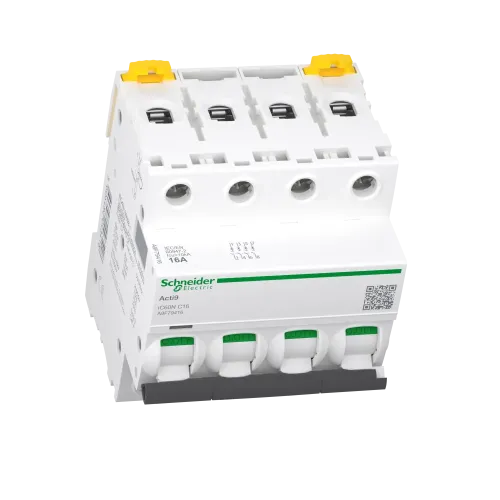 Автоматический выключатель 16А, 4 полюса, кривая C, IC60N Acti9 Schneider Electric A9F79416