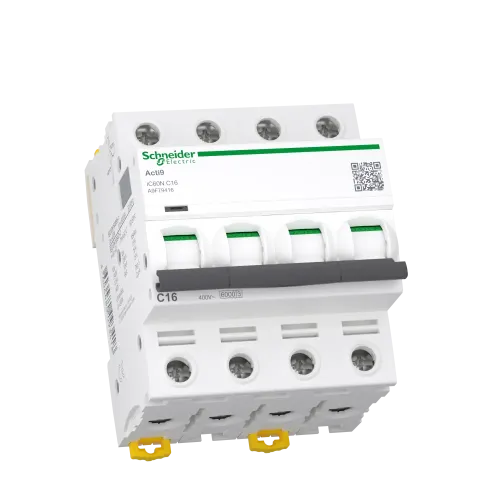 Автоматический выключатель 16А, 4 полюса, кривая C, IC60N Acti9 Schneider Electric A9F79416