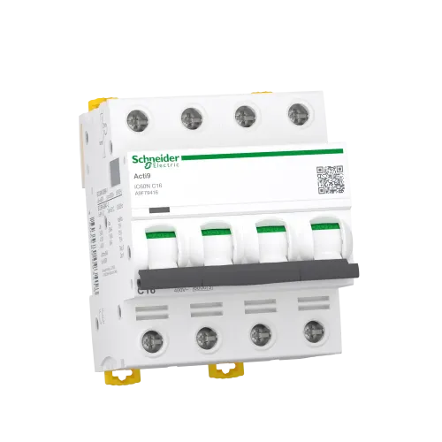 Автоматический выключатель 16А, 4 полюса, кривая C, IC60N Acti9 Schneider Electric A9F79416
