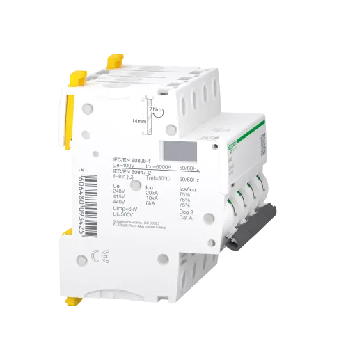 Автоматический выключатель 20А, 4 полюса, кривая C, IC60N Acti9 Schneider Electric A9F79420