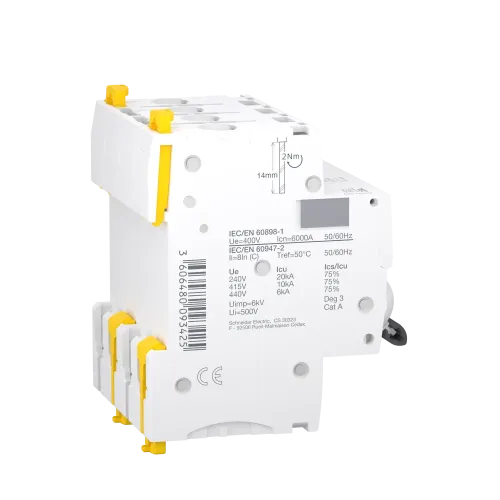 Автоматический выключатель 20А, 4 полюса, кривая C, IC60N Acti9 Schneider Electric A9F79420