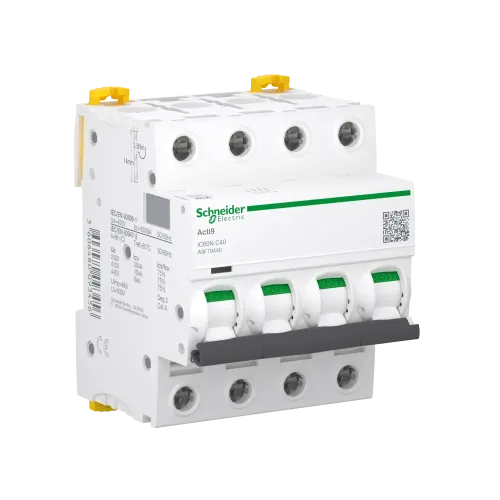 Автоматический выключатель 40А, 4 полюса, кривая C, IC60N Acti9 Schneider Electric A9F79440