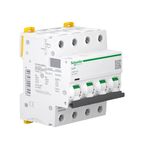 Автоматический выключатель 40А, 4 полюса, кривая C, IC60N Acti9 Schneider Electric A9F79440