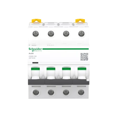 Автоматический выключатель 40А, 4 полюса, кривая C, IC60N Acti9 Schneider Electric A9F79440