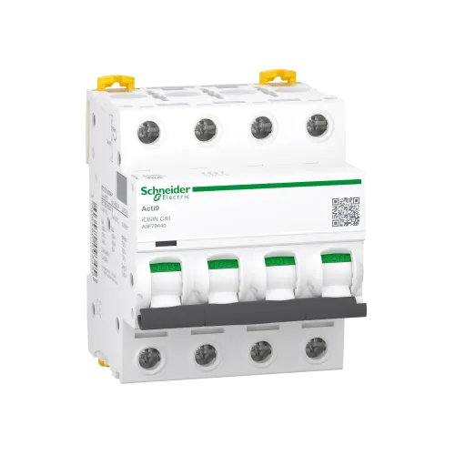 Автоматический выключатель 40А, 4 полюса, кривая C, IC60N Acti9 Schneider Electric A9F79440