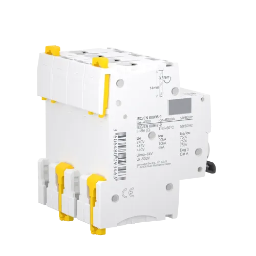 Автоматический выключатель 50А, 4 полюса, кривая C, IC60N Acti9 Schneider Electric A9F79450