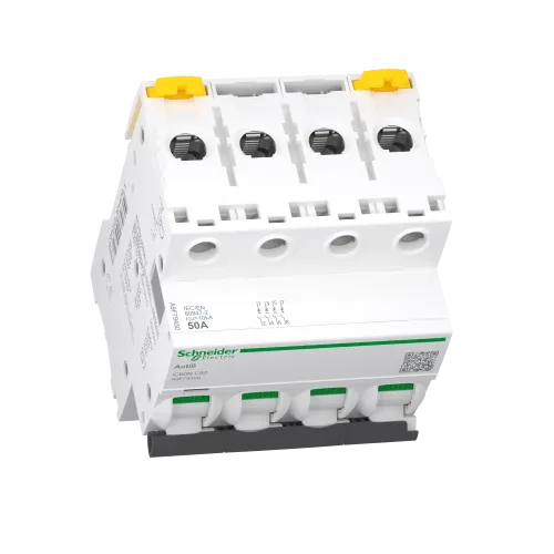 Автоматический выключатель 50А, 4 полюса, кривая C, IC60N Acti9 Schneider Electric A9F79450