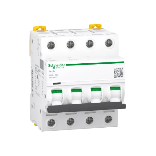 Автоматический выключатель 63А, 4 полюса, кривая C, IC60N Acti9 Schneider Electric A9F79463