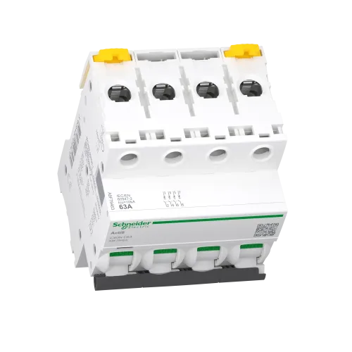 Автоматический выключатель 63А, 4 полюса, кривая C, IC60N Acti9 Schneider Electric A9F79463