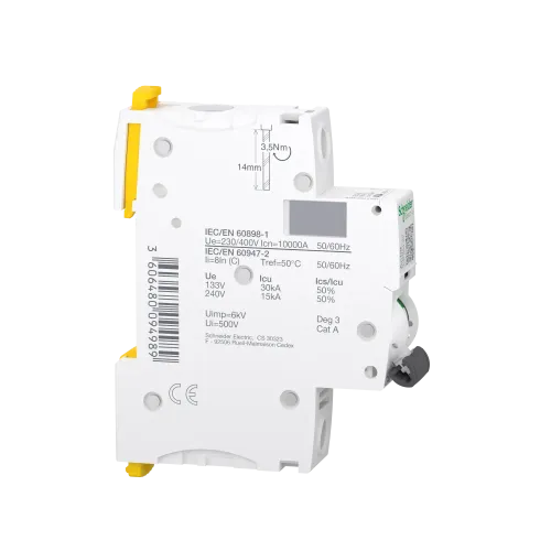 Автоматический выключатель 40А, 1 полюс, кривая C, IC60H Acti9 Schneider Electric A9F89140