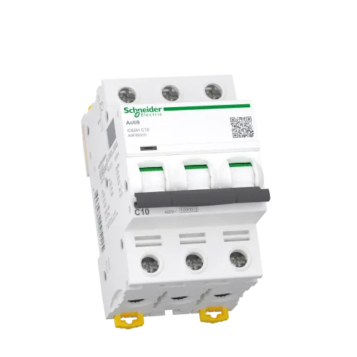 Автоматический выключатель 10А, 3 полюса, кривая C, IC60H Acti9 Schneider Electric A9F89310