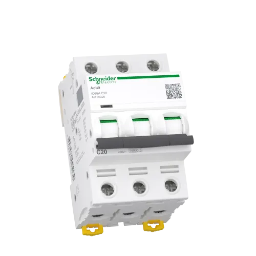 Автоматический выключатель 20А, 3 полюса, кривая C, IC60H Acti9 Schneider Electric A9F89320