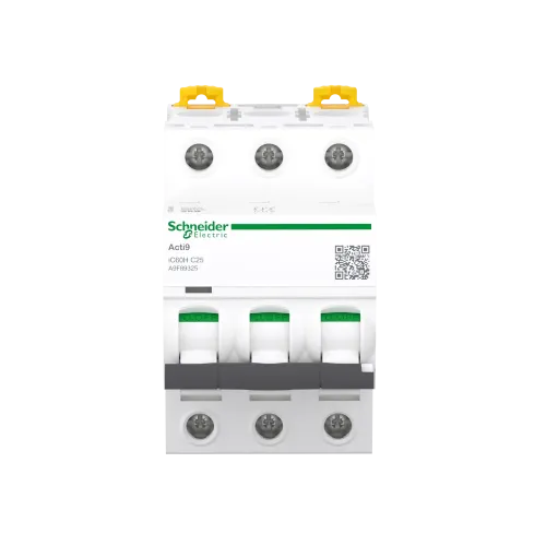 Автоматический выключатель 25А, 3 полюса, кривая C, IC60H Acti9 Schneider Electric A9F89325