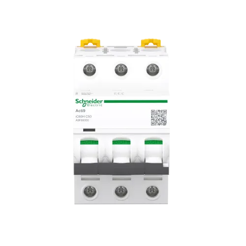 Автоматический выключатель 50А, 3 полюса, кривая C, IC60H Acti9 Schneider Electric A9F89350
