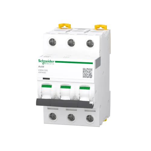 Автоматический выключатель 63А, 3 полюса, кривая C, IC60H Acti9 Schneider Electric A9F89363