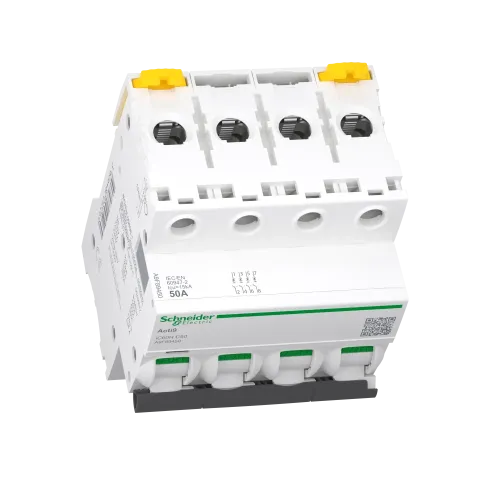 Автоматический выключатель 50А, 4 полюса, кривая C, IC60H Acti9 Schneider Electric A9F89450