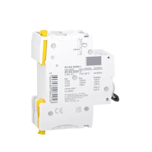 Автоматический выключатель 2А, 2 полюса, кривая C, IC60L Acti9 Schneider Electric A9F94202