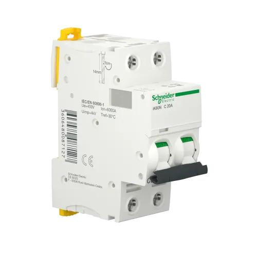Автоматический выключатель 20А, 2 полюса, кривая C, IK60N Acti9 Schneider Electric A9K24220