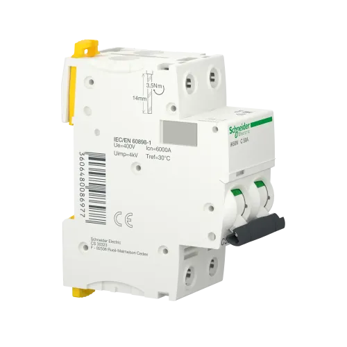 Автоматический выключатель 50А, 2 полюса, кривая C, IK60N Acti9 Schneider Electric A9K24250