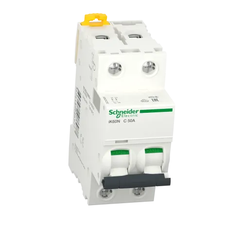 Автоматический выключатель 50А, 2 полюса, кривая C, IK60N Acti9 Schneider Electric A9K24250